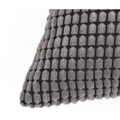 TRUE DEAL Jeu De Coussin 2 Pcs Velours 60 X 60 Cm Gris -France Coussin et housse de coussin Soldes Boutique 27174946 3
