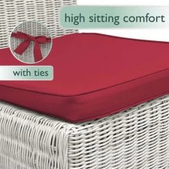 Beautissu Lot De 4 Galettes De Chaise Pia - Coussin Confortable Coloré Idéal Pour Intérieur Extérieur 45x40x5cm Rouge -France Coussin et housse de coussin Soldes Boutique 27183471 3