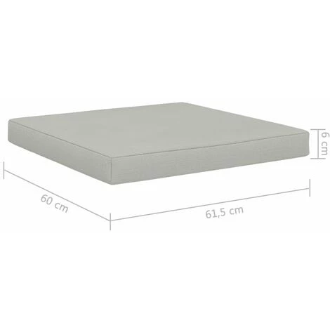 DéCOSHOP26 Coussin De Plancher De Palette 60x61,5x6 Cm Beige Tissu - Beige 4 DéCOSHOP26 Coussin De Plancher De Palette 60x61,5x6 Cm Beige Tissu - Beige – Image 4