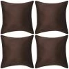 DéCOSHOP26 Lot De 4 Housses De Coussin Taies D'oreiller En Faux Daim 40x40 Cm Marron - Marron