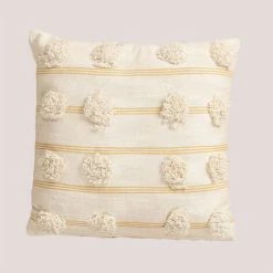 Coussin En Coton (40x40 Cm) Yolu SKLUM Coton - Blanc Cassé