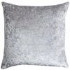 RIDEAUDISCOUNT Housse De Coussin 45 X 45 Cm Déhoussable Velours Effet Frappé Gris Clair - Gris