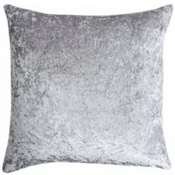 RIDEAUDISCOUNT Housse De Coussin 45 X 45 Cm Déhoussable Velours Effet Frappé Gris Clair - Gris