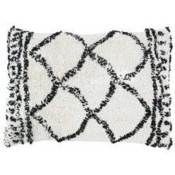 THEDECOFACTORY BERBERE LOSANGE - <p>Coussin Effet Vintage Naturel 60x40 - Blanc