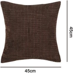 LONGZIMING Lot De 2, Housse De Coussin Carré Décoratif Doux En Velours Côtelé, Housse De Coussin, Décorations De Décoration Pour Canapé, Chaise De Lit -France Coussin et housse de coussin Soldes Boutique 27991775 5