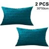 LONGZIMING Lot De 2 Housse De Coussin Décorative Avec Pompon à Franges Taie D'oreiller Super Doux Taies D'oreiller Gland Décor Housse De Coussin Pour Canapé Canapé Chambre Salon