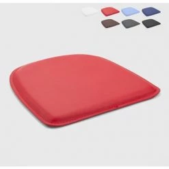 AHD AMAZING HOME DESIGN 4 Coussins Rembourré En Simili Cuir Chaise Tolix Intérieur Et Extérieur 32x32 Fix | Rouge