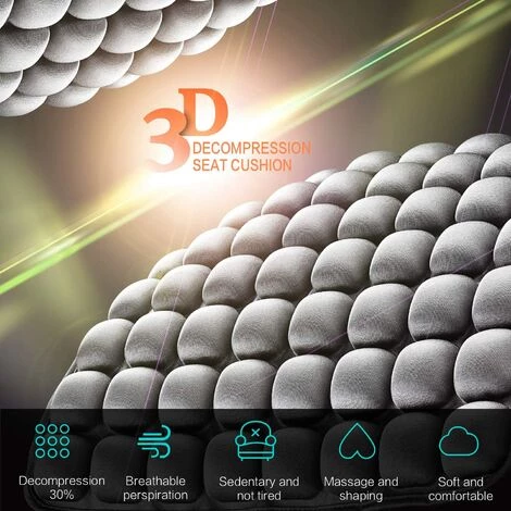 BARES Coussin Orthopédique De Siège Gonflable Pour Réduire La Douleur Causée Par Coccyx Et Hémorroïdes, Coussin De Dos Et Assise Ergonomique, Fournir Un Soutien Lombaire Pour Chaise (Gris) 45*45 2 BARES Coussin Orthopédique De Siège Gonflable Pour Réduire La Douleur Causée Par Coccyx Et Hémorroïdes, Coussin De Dos Et Assise Ergonomique, Fournir Un Soutien Lombaire Pour Chaise (Gris) 45*45 – Image 2
