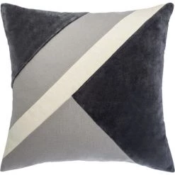 HOMEMAISON Coussin Déhoussable Esprit Graphique Gris 40 X 40cm