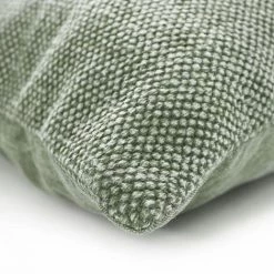 THEDECOFACTORY VINTAGE USED - <p>Coussin Effet Délavé Vert Clair 70x70 - Vert Clair -France Coussin et housse de coussin Soldes Boutique 28314006 3