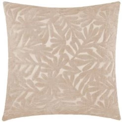 Atmosphera - Coussin Déhoussable En Velours Beige 40 X 40 Cm - Beige