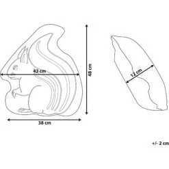 BELIANI Coussin Décoratif En Tissu Blanc 42x12cm - Blanc -France Coussin et housse de coussin Soldes Boutique 28546220 3