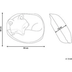 BELIANI Coussin Décoratif En Tissu Jaune 50x12cm - Jaune -France Coussin et housse de coussin Soldes Boutique 28739812 3