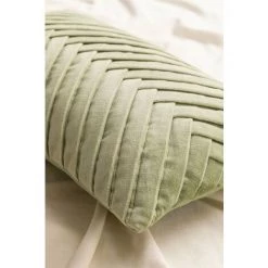 Coussin Rectangulaire Velours (25x50 Cm) Disot SKLUM Velour Vert Olive - Vert Olive -France Coussin et housse de coussin Soldes Boutique 28853090 4