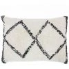 THEDECOFACTORY BERBERE BOX - <p>Coussin Effet Vintage Esprit Berbère Naturel 60x40 - Blanc