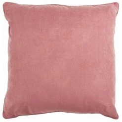 THEDECOFACTORY SUEDEN - Coussin De Sol En Suédine Terra Cotta 70x70 - Rouge Clair