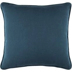 HOMEMAISON Coussin Windsor Passepoilé Uni Pétrole 45 X 45cm - Pétrole