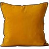 HOMEMAISON Coussin Bohème Uni Passepoilé Moutarde 40 X 40cm - Moutarde