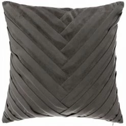 ATMOSPHERA Coussin En Velours Tressé - 40 X 40 Cm - Gris Foncé