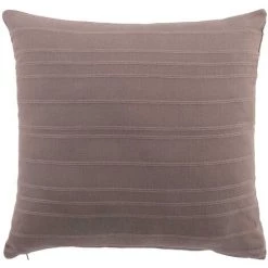 DOUCEUR D'INTRIEUR Housse De Coussin +encart 40 X 40 Cm Coton Tisse Lilia Taupe - Taupe