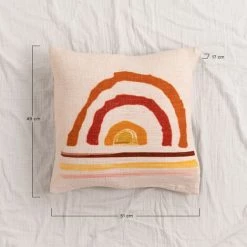 Coussin Carré En Coton (50x50cm) Poku SKLUM Coton - Multicolore Fresh -France Coussin et housse de coussin Soldes Boutique 29816432 5