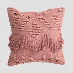 Coussin Carré En Coton (50x50cm) Gudmet SKLUM Coton - Rose