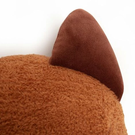 RIDEAUDISCOUNT Coussin Décoratif Enfant 30 X 52 Cm Non Déhoussable Forme Ourson Toucher Bouclette Marron - Brun 4 RIDEAUDISCOUNT Coussin Décoratif Enfant 30 X 52 Cm Non Déhoussable Forme Ourson Toucher Bouclette Marron - Brun – Image 4