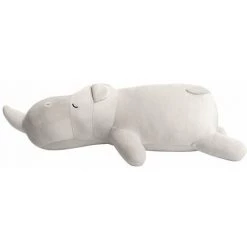 RIDEAUDISCOUNT Coussin Décoratif Enfant 26 X 65 Cm Non Déhoussable Forme Rhinocéros Gris - Gris