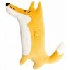 RIDEAUDISCOUNT Coussin Décoratif Enfant 48 X 52 Cm Non Déhoussable Forme Renard Jaune Orangé - Jaune