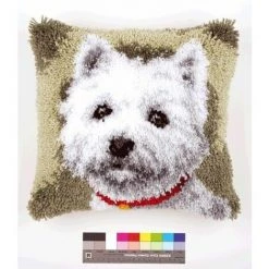 Vervaco, Kit Coussin Au Crochet, Westie, Multi-Couleurs