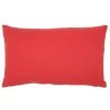 RIDEAUDISCOUNT Housse De Coussin 100% Coton 30 X 50 Cm Déhoussable Uni Rouge - Rouge