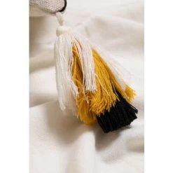 Coussin En Coton Brodé (45x45 Cm) Baxtter SKLUM Coton - Beige Lin -France Coussin et housse de coussin Soldes Boutique 30048501 3