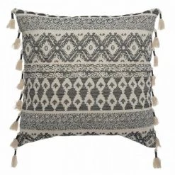 ATMOSPHERA Coussin Jacq Ritual - 60 X 60 Cm - Beige Et Noir