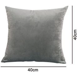 ABCRITAL Lot De 2, Velours Doux Décoratif Carré Housse De Coussin Housse De Coussin Taie D'Oreiller, Décorations Pour La Maison Canapé Canapé Lit Chaise---Taie D'Oreiller 2Pcs40 * 40Cm-Gris -France Coussin et housse de coussin Soldes Boutique 30326718 5