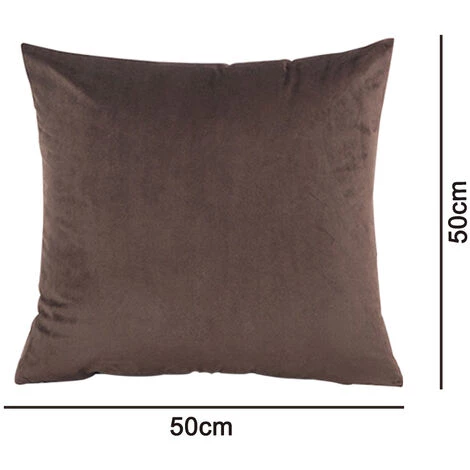 ABCRITAL Lot De 2, Velours Doux Décoratif Carré Housse De Coussin Housse De Coussin Taie D'Oreiller, Décorations Pour La Maison Canapé Canapé Lit Chaise---2Pcs50 * 50Cm Taie D'Oreiller-Couleur Café Foncé 5 ABCRITAL Lot De 2, Velours Doux Décoratif Carré Housse De Coussin Housse De Coussin Taie D'Oreiller, Décorations Pour La Maison Canapé Canapé Lit Chaise---2Pcs50 * 50Cm Taie D'Oreiller-Couleur Café Foncé – Image 5