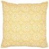 RIDEAUDISCOUNT Housse De Coussin 45 X 45 Cm Déhoussable Imprimé Motif Carreaux De Ciment Jaune Moutarde - Jaune