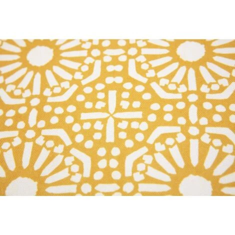 RIDEAUDISCOUNT Housse De Coussin 45 X 45 Cm Déhoussable Imprimé Motif Carreaux De Ciment Jaune Moutarde - Jaune 3 RIDEAUDISCOUNT Housse De Coussin 45 X 45 Cm Déhoussable Imprimé Motif Carreaux De Ciment Jaune Moutarde - Jaune – Image 3