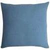 RIDEAUDISCOUNT Housse De Coussin 100% Coton 40 X 40 Cm Déhoussable Effet Gaze De Coton Uni Bleu Jean - Bleu