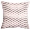 RIDEAUDISCOUNT Housse De Coussin 40 X 40 Cm Déhoussable Polycoton Recyclé Imprimé Motif Petits Triangles Ethniques Bordeaux - Rouge