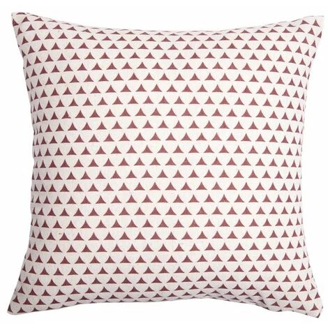 RIDEAUDISCOUNT Housse De Coussin 40 X 40 Cm Déhoussable Polycoton Recyclé Imprimé Motif Petits Triangles Ethniques Bordeaux - Rouge 1 RIDEAUDISCOUNT Housse De Coussin 40 X 40 Cm Déhoussable Polycoton Recyclé Imprimé Motif Petits Triangles Ethniques Bordeaux - Rouge