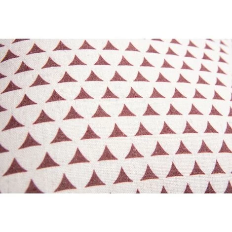 RIDEAUDISCOUNT Housse De Coussin 40 X 40 Cm Déhoussable Polycoton Recyclé Imprimé Motif Petits Triangles Ethniques Bordeaux - Rouge 3 RIDEAUDISCOUNT Housse De Coussin 40 X 40 Cm Déhoussable Polycoton Recyclé Imprimé Motif Petits Triangles Ethniques Bordeaux - Rouge – Image 3