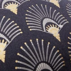 RIDEAUDISCOUNT Housse De Coussin 100% Coton 40 X 40 Cm Déhoussable Imprimé Motif Ecailles Dorées Bleu - Bleu -France Coussin et housse de coussin Soldes Boutique 30581059 4