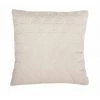 RIDEAUDISCOUNT Housse De Coussin 40 X 40 Déhoussable Velours Matelassé Brodé Motif Géométrique Surpiqure Blanche Uni Grise - Gris