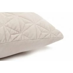 RIDEAUDISCOUNT Housse De Coussin 40 X 40 Déhoussable Velours Matelassé Brodé Motif Géométrique Surpiqure Blanche Uni Grise - Gris -France Coussin et housse de coussin Soldes Boutique 30807371 3