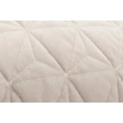 RIDEAUDISCOUNT Housse De Coussin 40 X 40 Déhoussable Velours Matelassé Brodé Motif Géométrique Surpiqure Blanche Uni Grise - Gris -France Coussin et housse de coussin Soldes Boutique 30807371 5