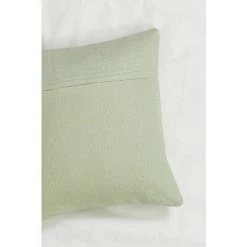 Coussin En Coton Brodé (45x45 Cm) Pufi SKLUM Coton - Mousse De Céladon -France Coussin et housse de coussin Soldes Boutique 30817900 5