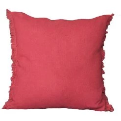 HOMEMAISON Coussin Déhoussable à Franges Anais Burnt Russet 45 X 45cm - Burnt Russet