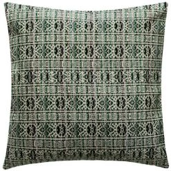 Atmosphera - Housse De Coussin Arabesque Vert 40 X 40 Cm - Vert Cèdre
