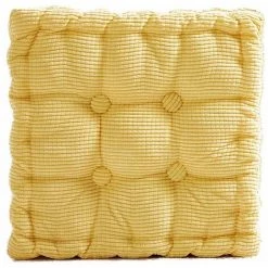 BETTERLIFE Galette De Chaise， Coussin D'assise， 40 X 40 Cm, Jaune
