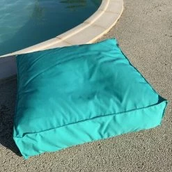 HOMEMAISON Housse De Coussin De Sol Outdoor Turquoise 71x71x15 - Turquoise